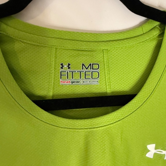 Under Armour Lime Green V-Neck Tee - Picture 2 of 3